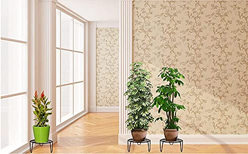 Black Metal Flower Pot/Plant Stand For Home Garden Balcony Living Room Decor