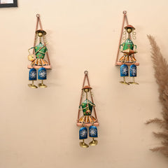 Metal Hanging Doll Set For Home Decor