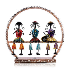 Metal Round Doll Musician For Table Top Decor Decorative Showpiece For Home