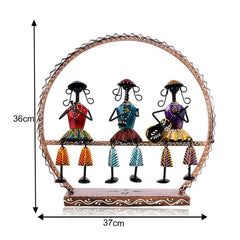 Metal Round Doll Musician For Table Top Decor Decorative Showpiece For Home