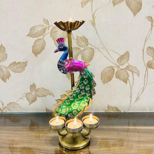 Peacock Tealight Candle Holder