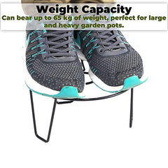 Black Metal Flower Pot/Plant Stand  For Home Garden Balcony Living Room  Decor (Black-Set Of 4)