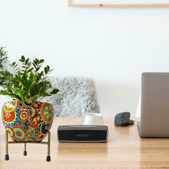 Multicolour Decorative Pot With Stand For Indoor Plants