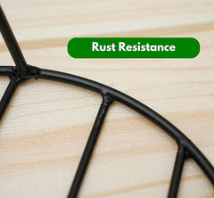 Black Metal Flower Pot/Plant Stand  For Home Garden Balcony Living Room Decor (Black-Set Of 4)