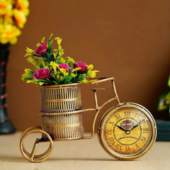 Antique Pen Holder With Clock