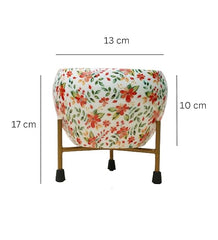 Multicolour Decorative Pot With Stand For Indoor Plants Rust Free Metal Plant Pots For Living Room, Balcony And Garden -