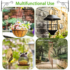 Set Of 4 Black Metal Wall Brackets For Indoor/Outdoor Planters