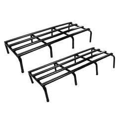 Black  Heavy Metal Flower Pot/Plant Stand  For Home Garden Balcony Living Room  Decor 24 Inches (Black-Set Of 2)