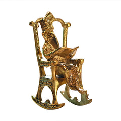Golden Metal Ganesha Seating On Chair For Home Temple || Office Temple || Gifing || Diwali Pooja