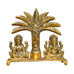 Golden Metal Laxmi Ganesh With Khajur Tree Design For Home Temple || Office Temple || Gifing || Diwali Pooja ||