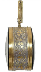 Brass Rose Gold Metal Railway Wall Clock - Decorative Home & Office Clock For Gifting