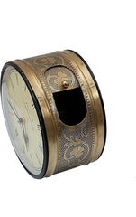 Brass Rose Gold Metal Railway Wall Clock - Decorative Home & Office Clock For Gifting