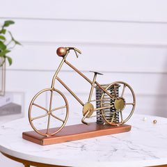 Gold Metal Antique Golden Cycle Pen Holders/Pen Stand For Office Desk//Study Table//Gifting