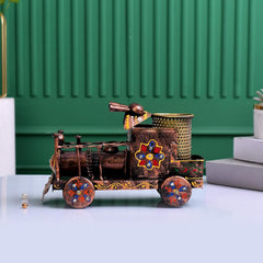 Metal Antique Printed Engine Pen Holder/Pen Stand For Office