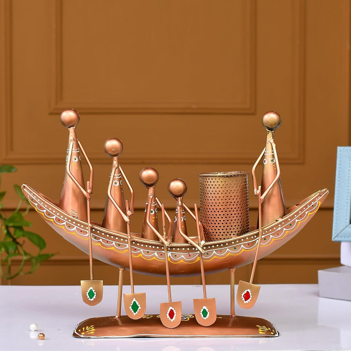 Antique Boat Pen Holder/Pen Stand For Office Desk//Study Table//Gifting