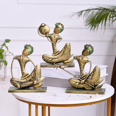 Rustic Metal Antique Nagpuri Musician For Table Top Decor Decorative Showpiece For Home|Office|Gift Item