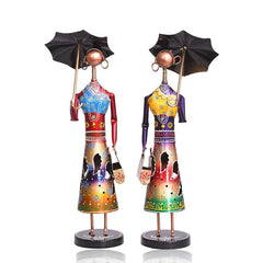 Metal Umbrella Dolls For Table Top Decor Decorative Showpiece For Home|Office|Gift Item