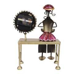 Sitting Doll with Clock