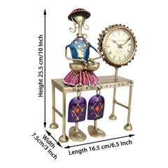 Sitting Doll with Clock