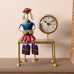 Sitting Doll with Clock