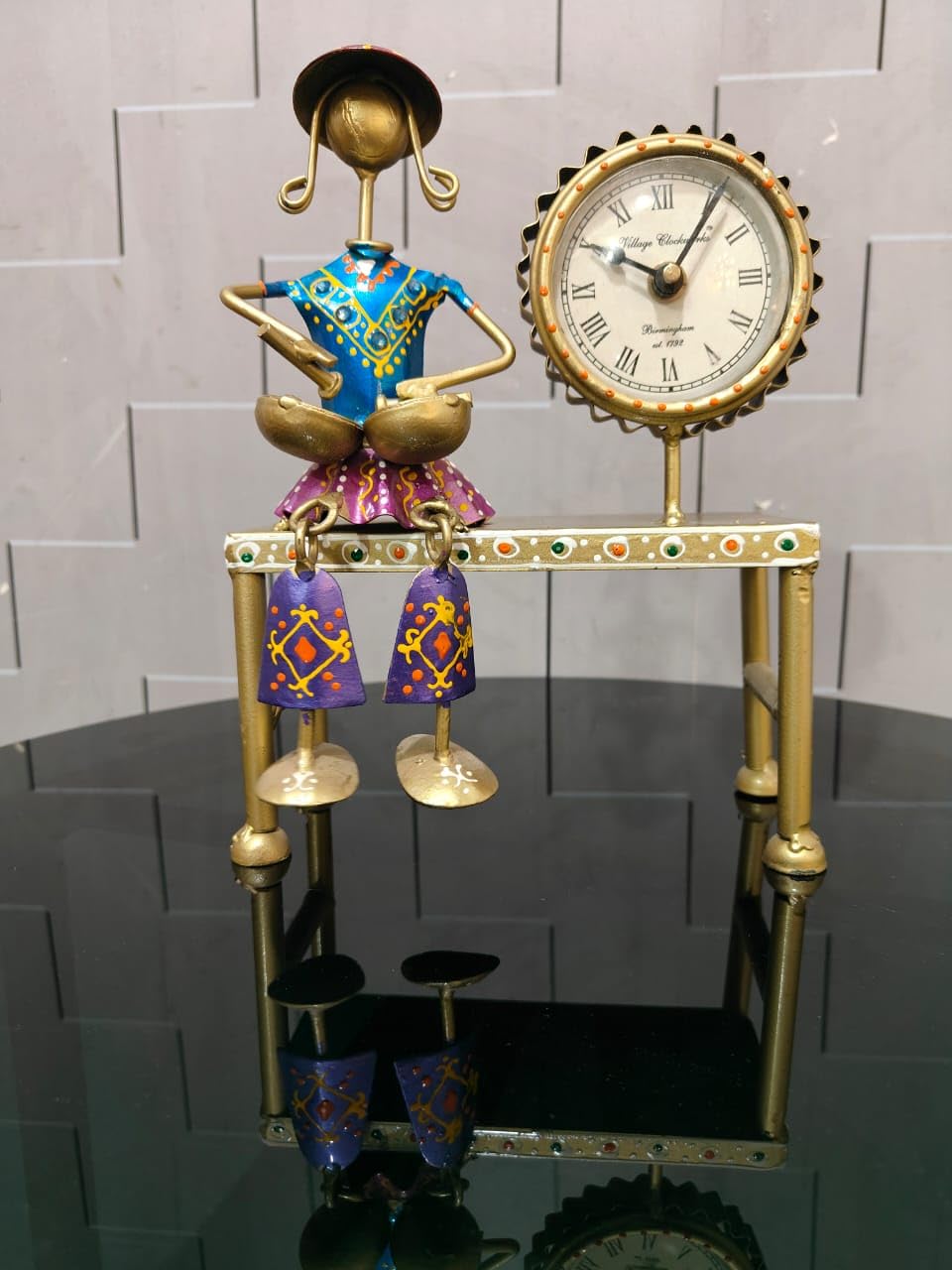 Sitting Doll with Clock