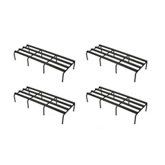 Black  Heavy Metal Flower Pot/Plant Stand  For Home Garden Balcony Living Room  Decor 24 Inches (Black-Set Of 4)