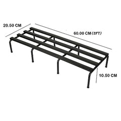 Black  Heavy Metal Flower Pot/Plant Stand  For Home Garden Balcony Living Room  Decor 24 Inches (Black-Set Of 4)