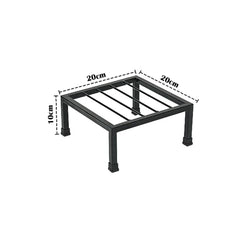 Black Premium Strong Flower Pot / Gamla Square Stand For Indoor And Outdoor Plants | Square Shape Thick And Strong Leg Set Of 2