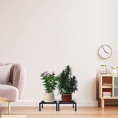 Black Premium Strong Flower Pot / Gamla Square Stand For Indoor And Outdoor Plants | Square Shape Thick And Strong Leg Set Of 2