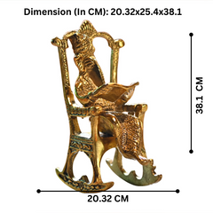 Golden Metal Ganesha Seating On Chair For Home Temple || Office Temple || Gifing || Diwali Pooja