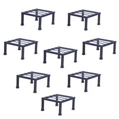 Black  Premium Strong Flower Pot / Gamla Square Stand For Indoor And Outdoor Plants | Square Shape Thick And Strong Leg  Set Of 8