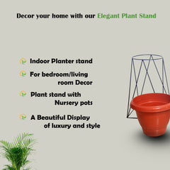 Metal Planter Stand With Nursery Pots For Indoor/Outdoor Plants | Home Decor Ideal For Flower Garden