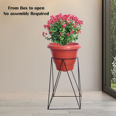 Metal Planter Stand With Nursery Pots For Indoor/Outdoor Plants | Home Decor Ideal For Flower Garden
