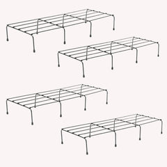 Black  Anti Rust Metal Plant Stand With Bottom Rubber For Balcony Garden, Set Of 4 Pot Stand, Indoor & Outdoor Pot Stand