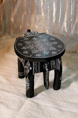 Hand Painted Elephant Side Table, Carved Wooden Boho Decor, Rajasthani Folk Art Plant Stand, Indian Accent Table, 3 Colours
