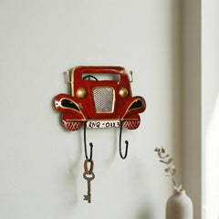 Metal Car Key Holder | Indian Folk Art Wall Decor, Boho Organizer