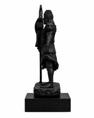 Matte Black Standing Shiva Idol | Mahadev Shiva Car Dashboard Decor