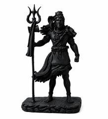 Matte Black Standing Shiva Idol | Mahadev Shiva Car Dashboard Decor