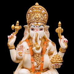 Goddess Ganesha Idol | Hindu Spiritual Home Decor, Prosperity, Wisdom Murti
