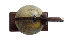 Metal Elephant Globe Showpiece | Decorative Tabletop Decor for Living Room, Office Desk