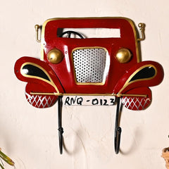 Metal Car Key Holder | Indian Folk Art Wall Decor, Boho Organizer