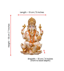 Goddess Ganesha Idol | Hindu Spiritual Home Decor, Prosperity, Wisdom Murti
