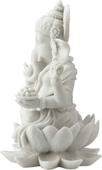 Ganesha Statue Sitting on Lotus | Lord Ganesha Idol, Spiritual Decor
