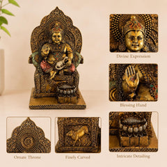 Lord Kuber Idol for Wealth, Prosperity | Hindu God of Wealth Statue, Home Temple Decor