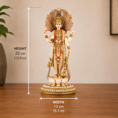 Lakshmi Narayan Statue Set | Vishnu Lakshmi Idols for Wealth, Prosperity, Protection