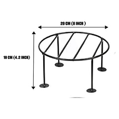 Black Metal Flower Pot/Plant Stand  For Home Garden Balcony Living Room  Decor (Black-Set Of 7)