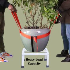 Set Of 8 White Metal Square Stand For Indoor And Outdoor Plants |Thick And Strong Leg