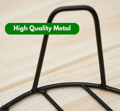 Black Metal Flower Pot/Plant Stand  For Home Garden Balcony Living Room  Decor (Black-Set Of 2)