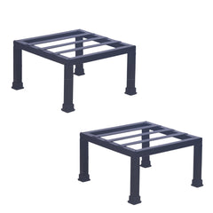 Black  Premium Strong Flower Pot / Gamla Square Stand For Indoor And Outdoor Plants | Square Shape Thick And Strong Leg For Garden,  Set Of 2