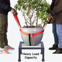 Black  Premium Strong Flower Pot / Gamla Square Stand For Indoor And Outdoor Plants | Square Shape Thick And Strong Leg For Garden,  Set Of 2